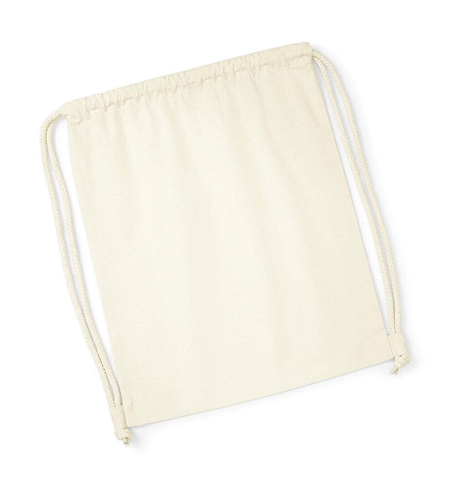 Sac à cordon Westford Mill Organic Premium Cotton Gymsac naturel