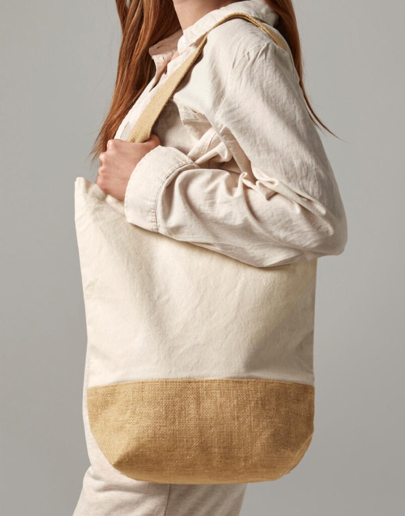 Tote bag Westford Mill Jute Base Canvas Shopper naturel