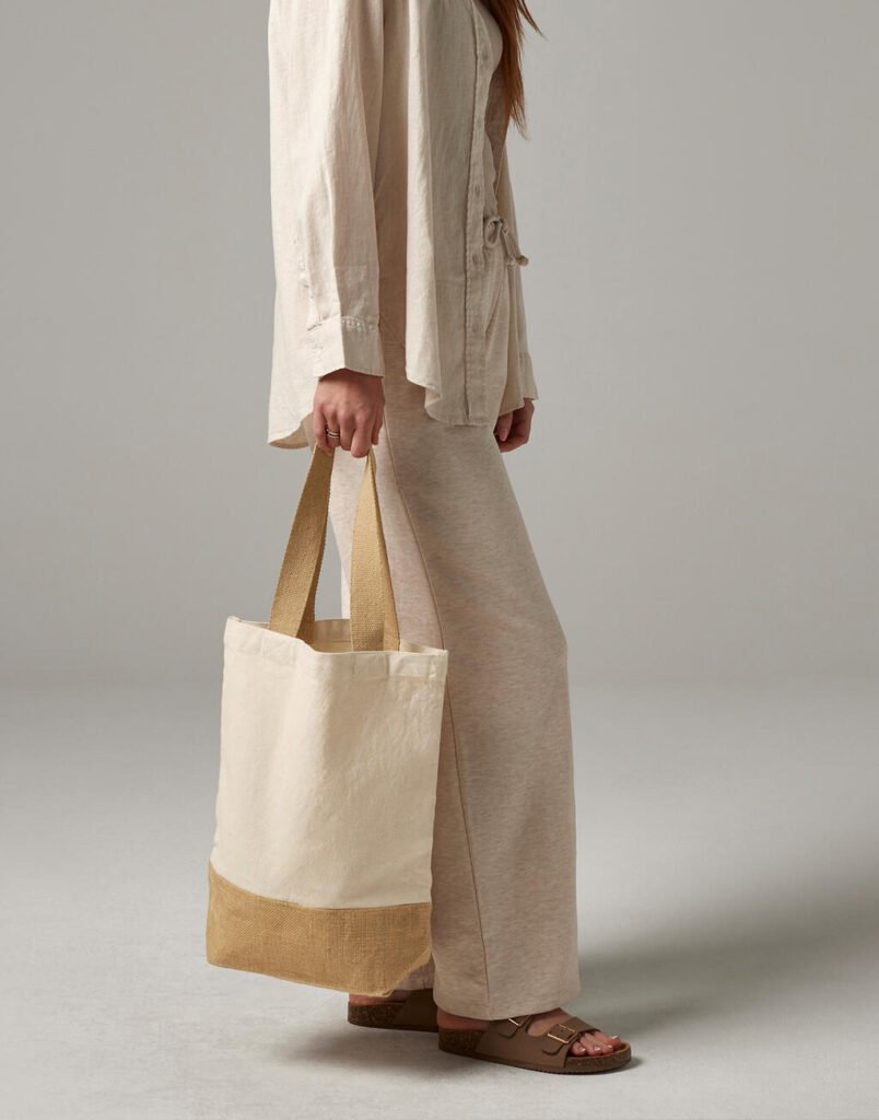 Tote bag Westford Mill Jute Base Canvas Shopper naturel