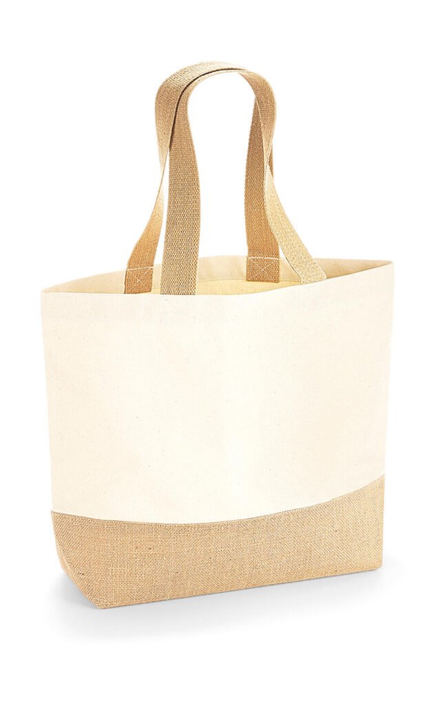 Tote bag Westford Mill Jute Base Canvas Tote naturel