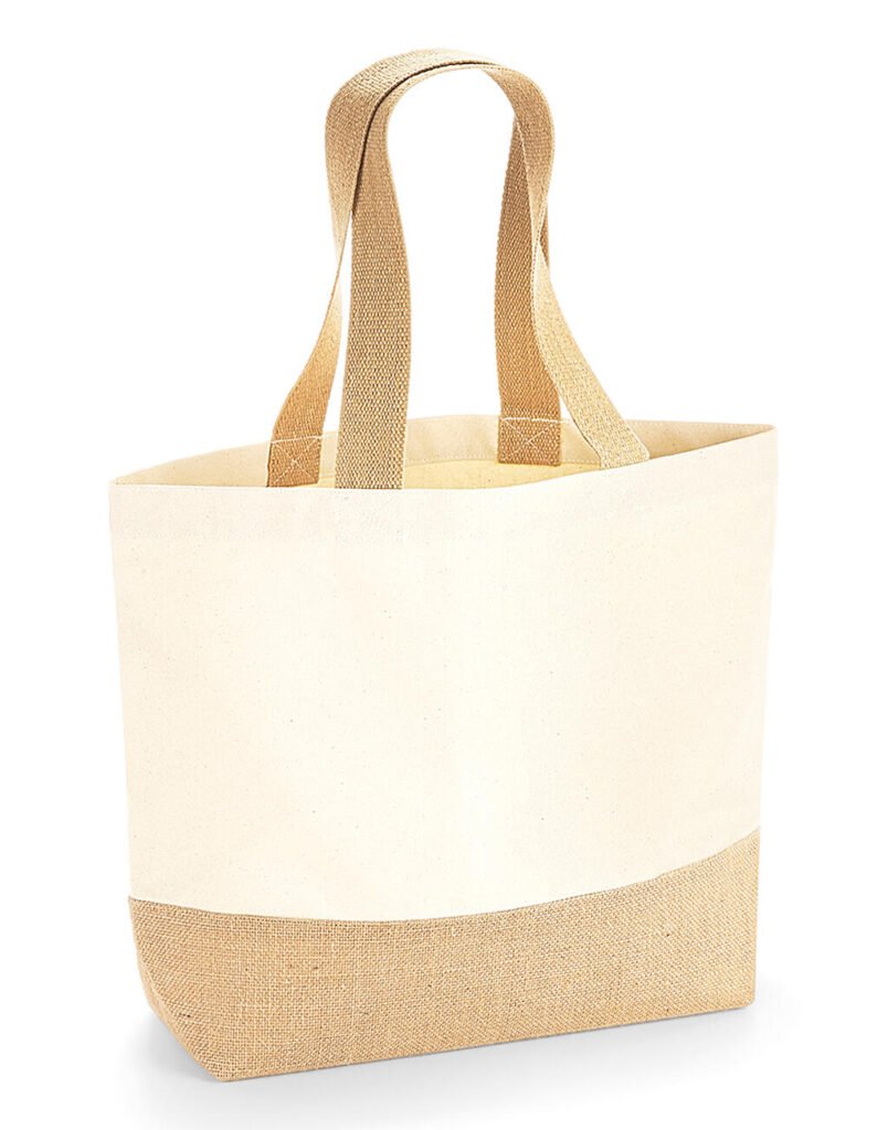 Tote bag Westford Mill Jute Base Canvas Tote naturel