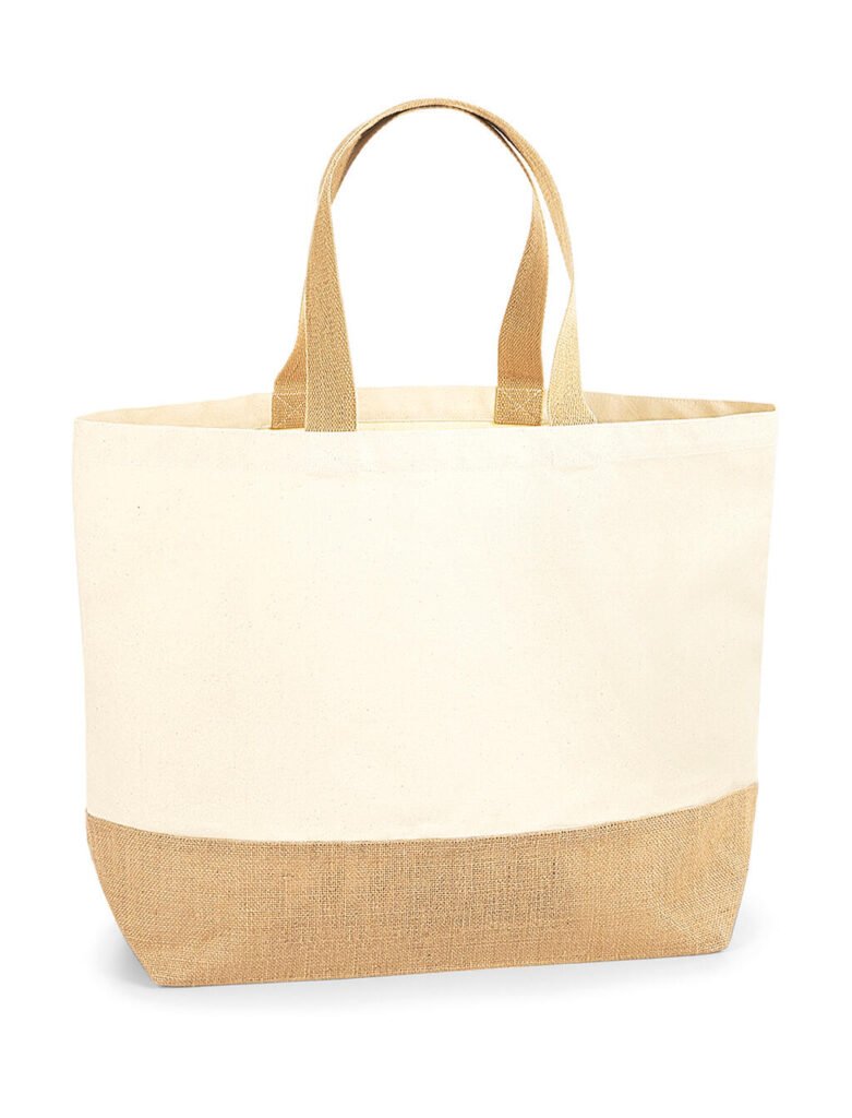 Tote bag Westford Mill Jute Base Canvas Tote XL naturel