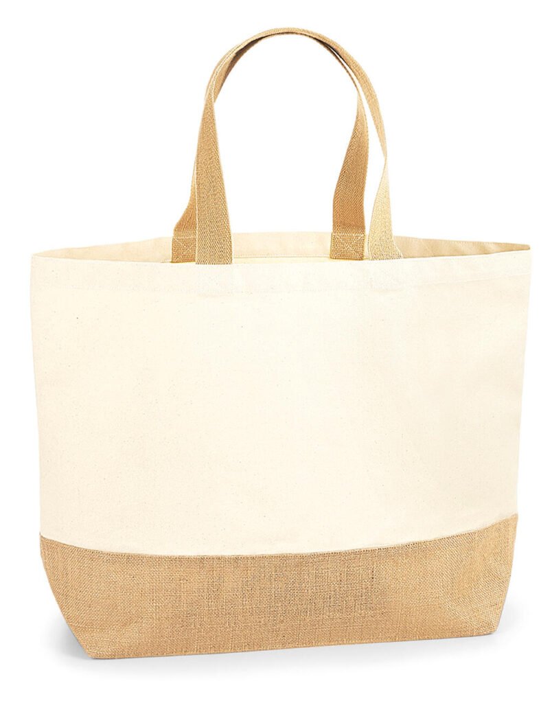 Tote bag Westford Mill Jute Base Canvas Tote XL naturel
