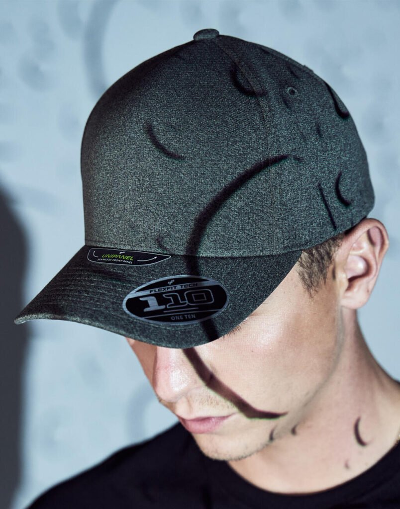 Casquette Flexfit 110 Melange Unipanel gris foncé