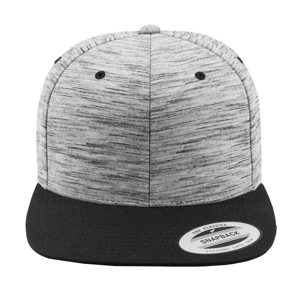 Casquette Flexfit Stripes Melange Crown Snapback noir / gris