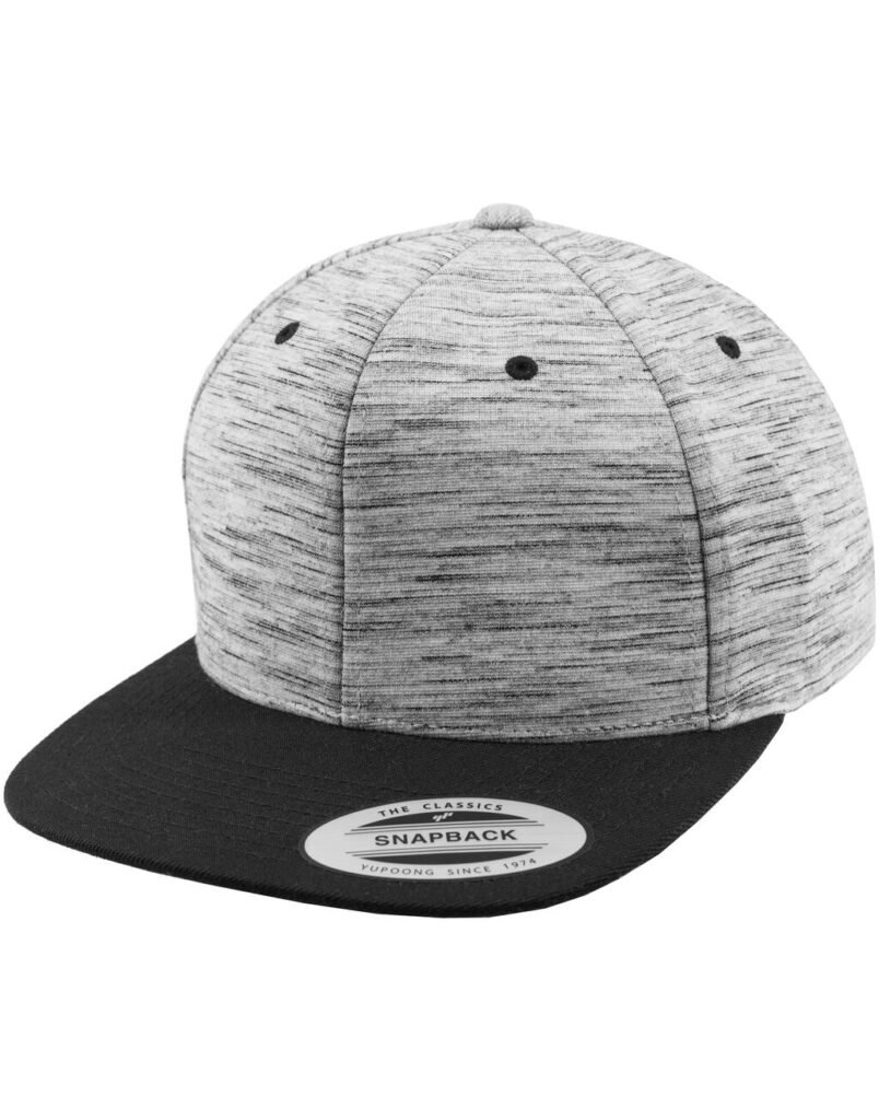 Casquette Flexfit Stripes Melange Crown Snapback noir / gris