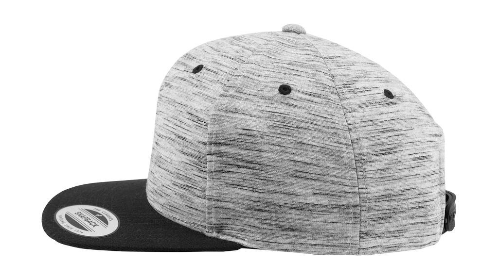 Casquette Flexfit Stripes Melange Crown Snapback noir / gris