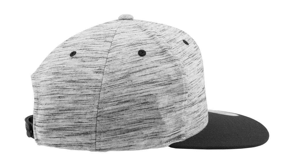 Casquette Flexfit Stripes Melange Crown Snapback noir / gris
