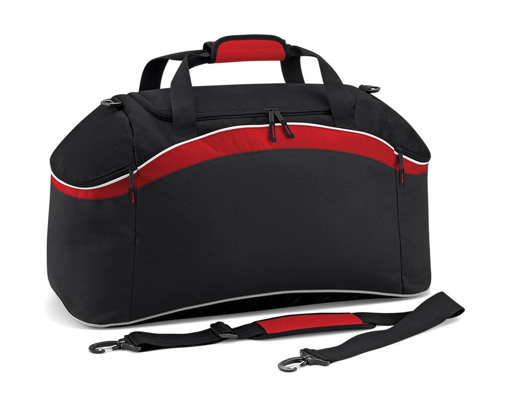 Sac Bagbase Teamwear Holdall noir / rouge / blanc