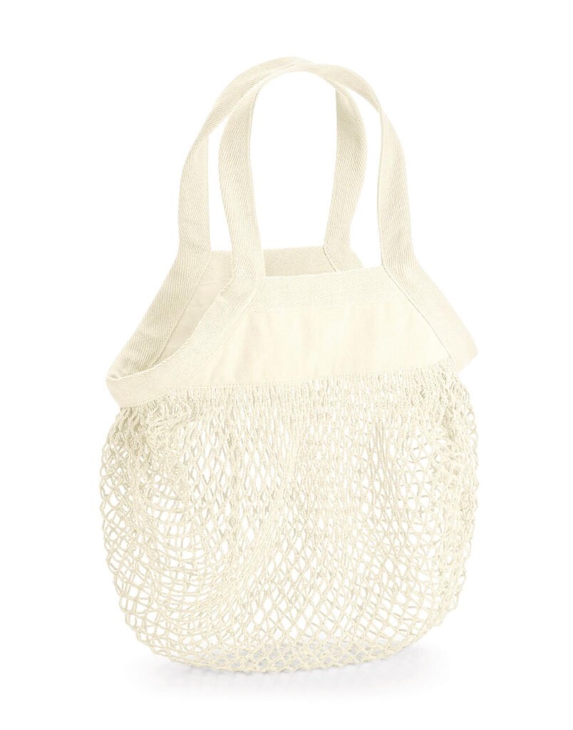 Tote bag Westford Mill Organic Cotton Mini Mesh Grocery naturel