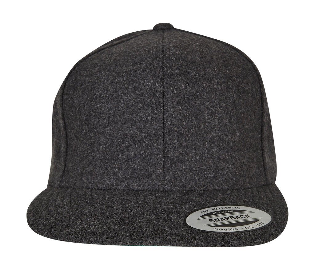 Casquette Flexfit Melton Wool Snapback gris foncé