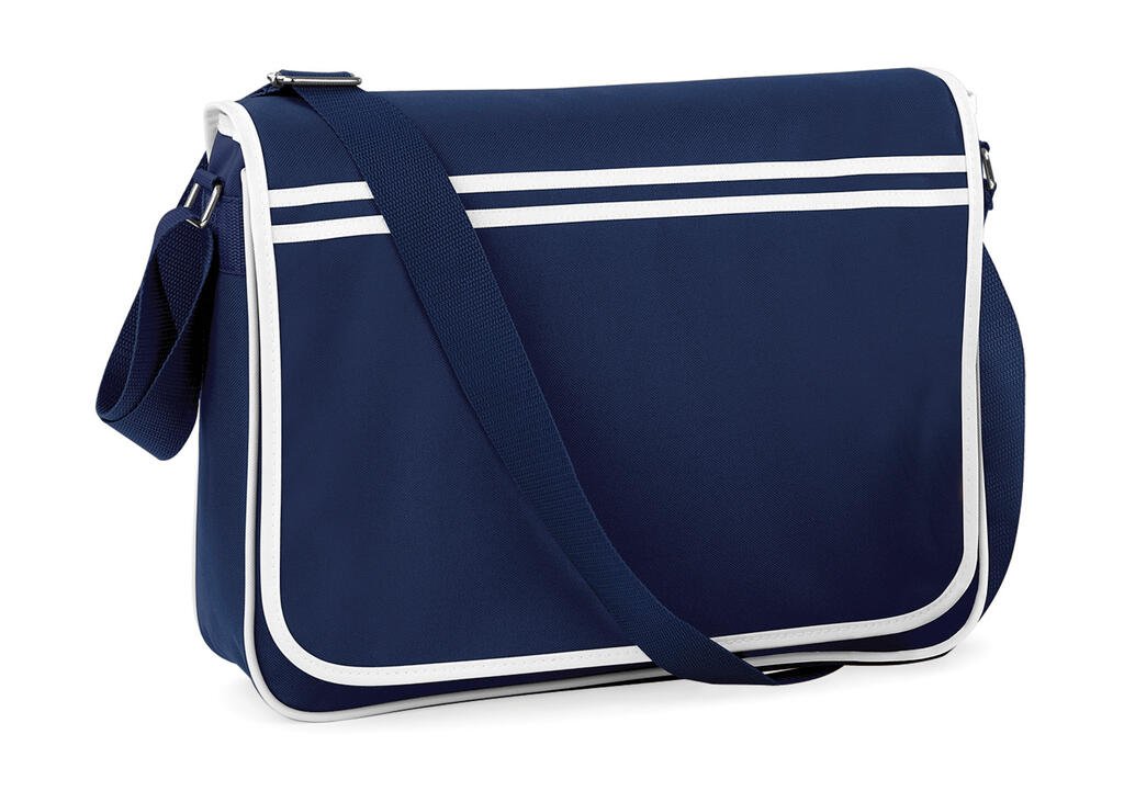 Pochette Bagbase Retro Messenger marine / blanc