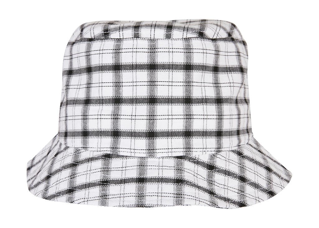 Bob Flexfit Check Bucket Hat blanc / gris