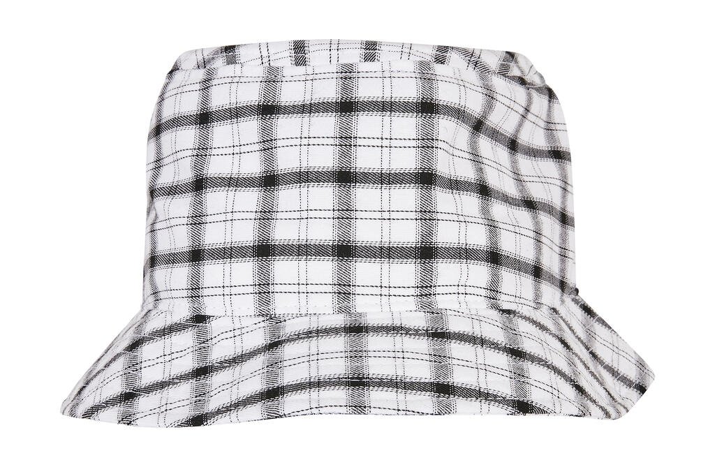 Bob Flexfit Check Bucket Hat blanc / gris