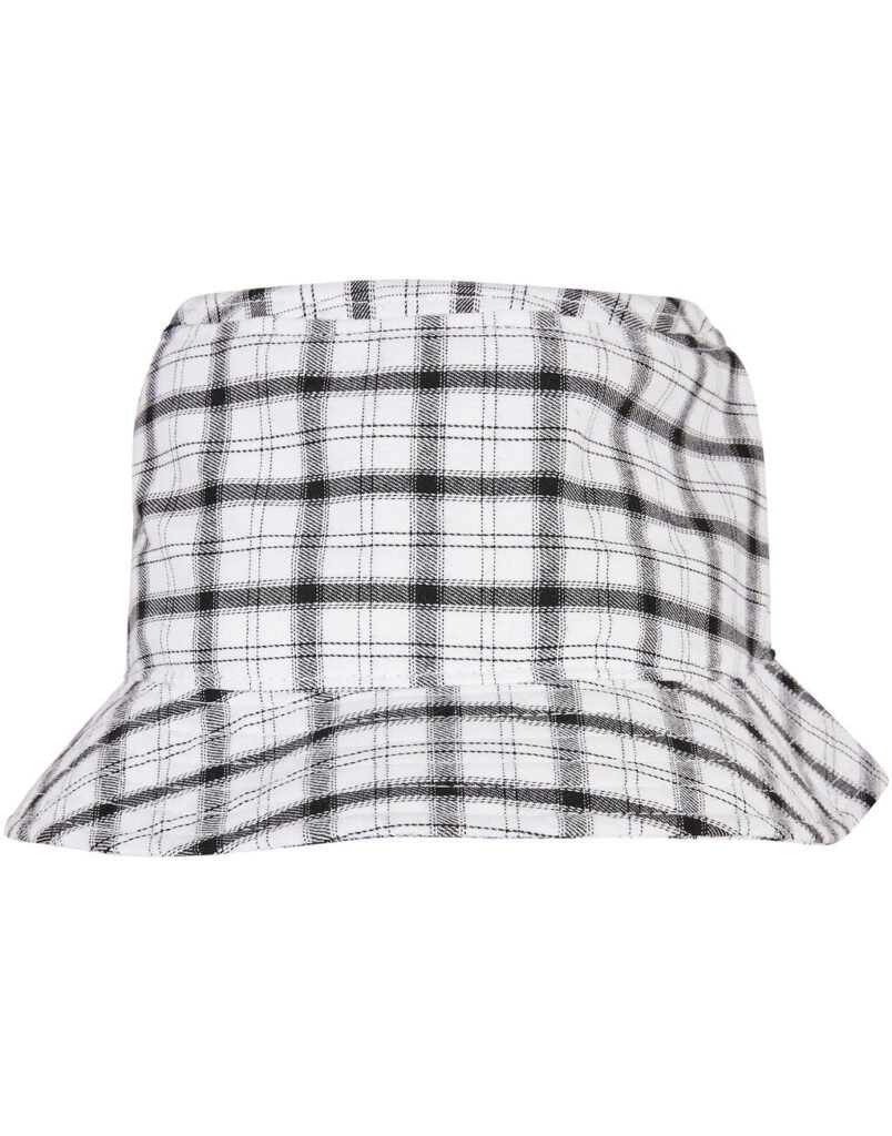 Bob Flexfit Check Bucket Hat blanc / gris