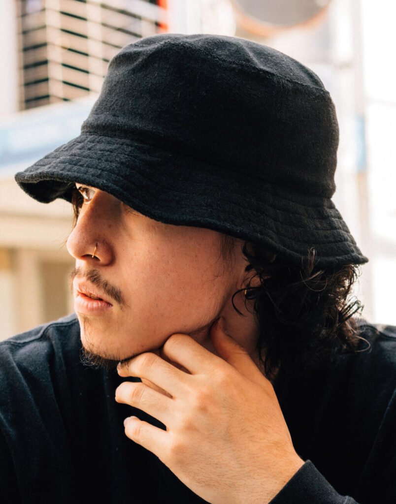 Flexfit Frottee Bucket Hat noir