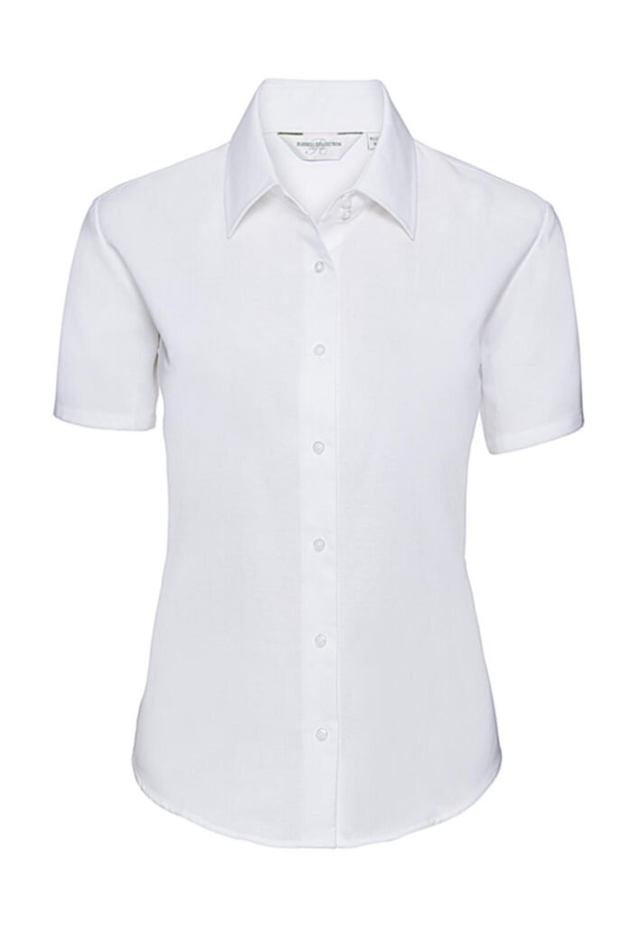 Chemise manches courtes Russell Collection Chemisier Oxford blanc