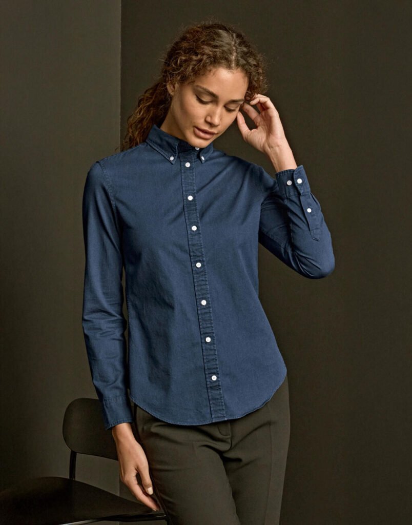 Chemise Tee Jays Casual Twill indigo