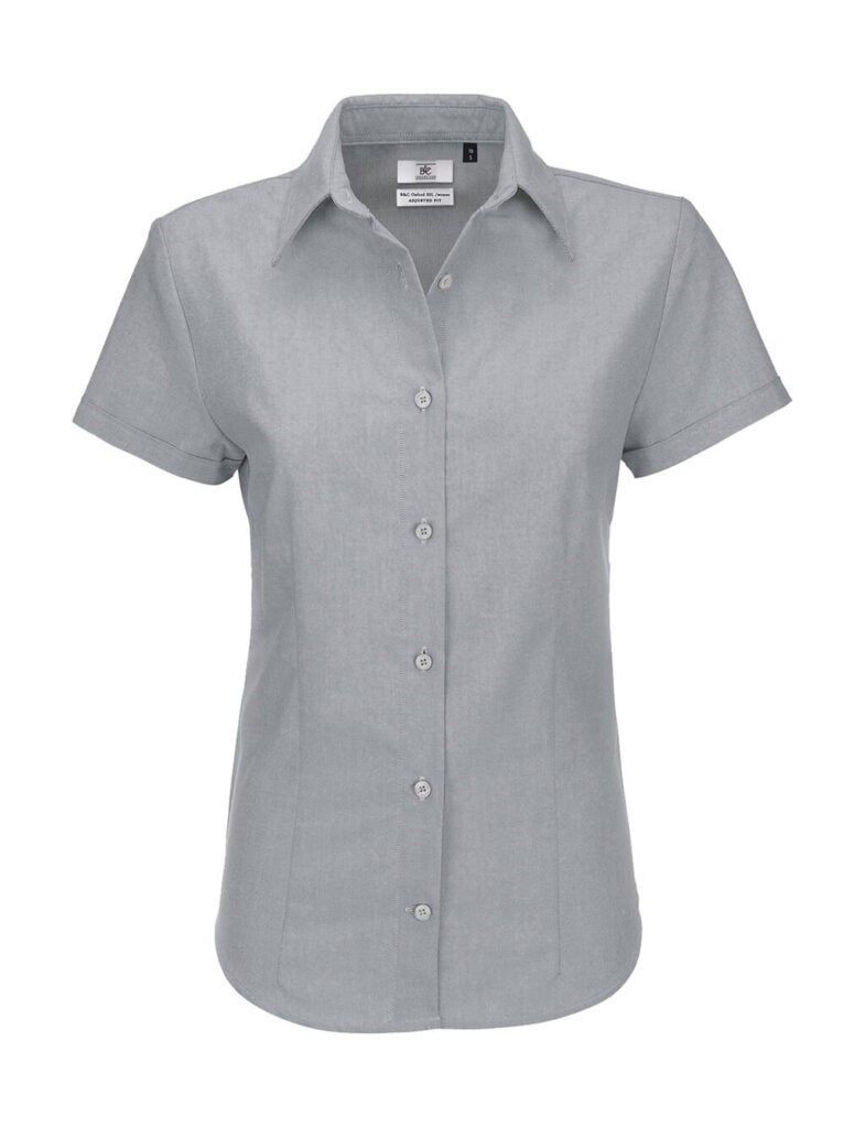 Chemise manches courtes B&C Oxford SSL silver moon