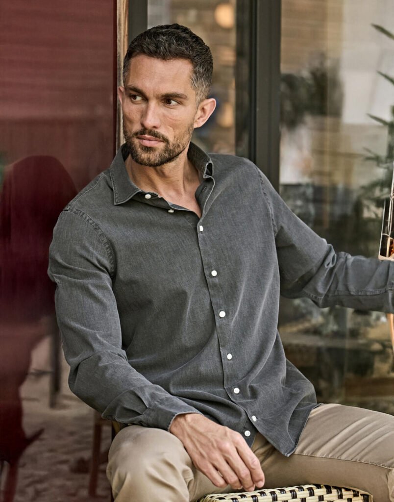 Chemise Tee Jays Denim black denim
