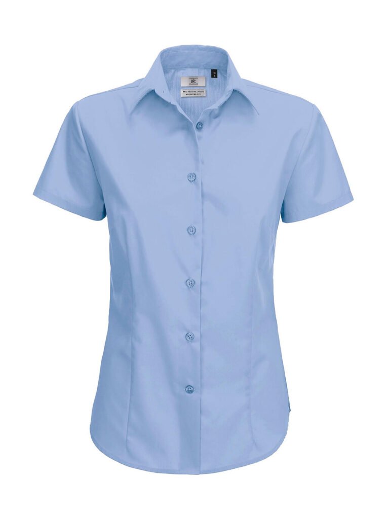 Chemise manches courtes B&C Smart SSL Poplin business blue