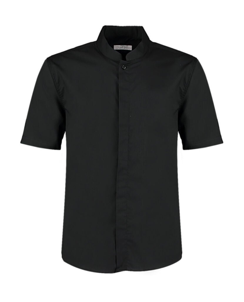 Haut de travail Bargear Tailored Fit Mandarin Collar SSL noir