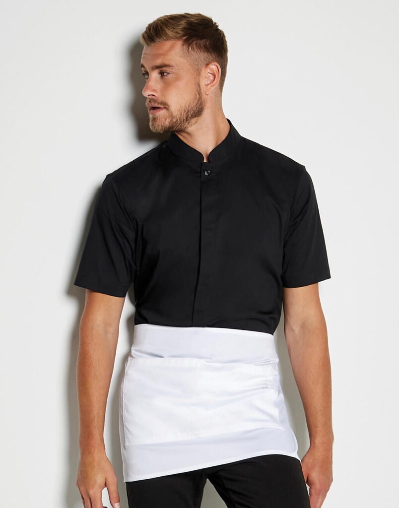 Haut de travail Bargear Tailored Fit Mandarin Collar SSL noir