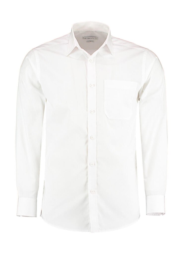 Chemise Kustom Kit Tailored Fit Poplin blanc