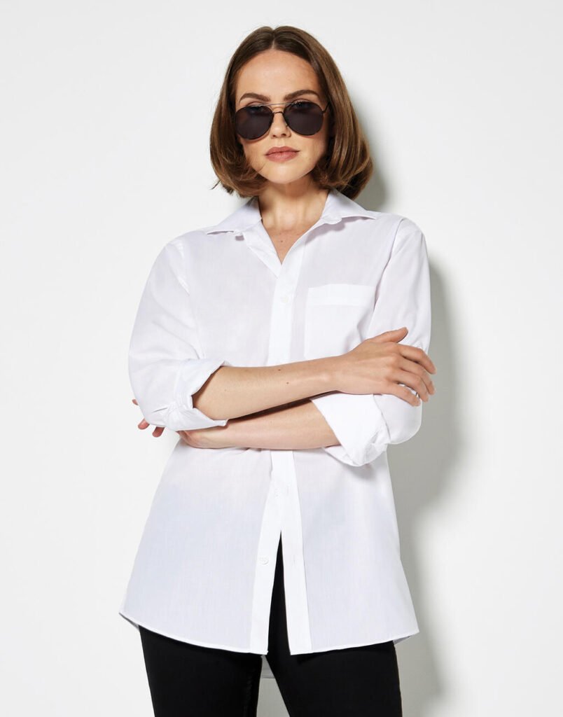 Chemise Kustom Kit Tailored Fit Poplin blanc