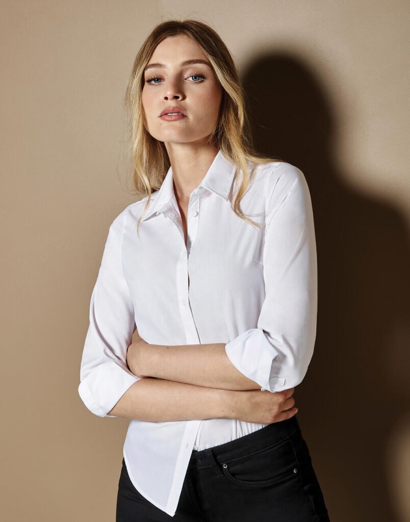 Chemise Kustom Kit Tailored Fit Poplin blanc