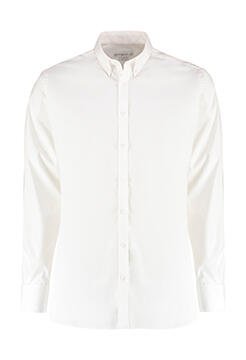 Chemise Kustom Kit Slim Fit Stretch Oxford LS blanc