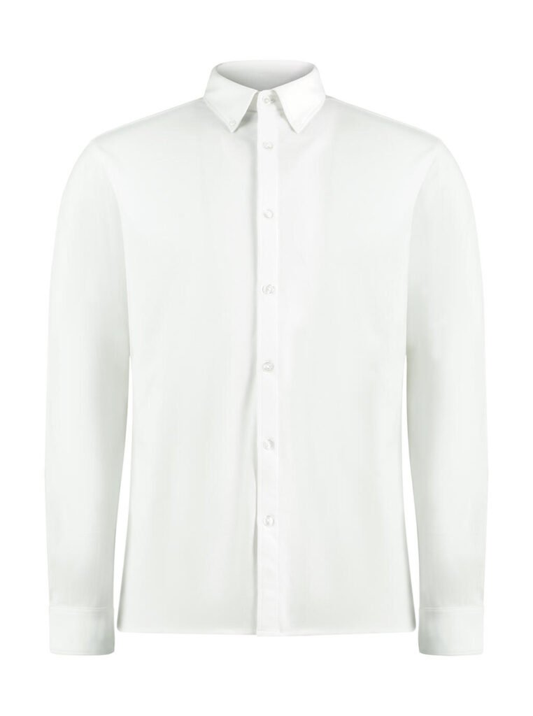 Chemise Kustom Kit Tailored Fit Superwash® 60º Pique bleu clair chiné