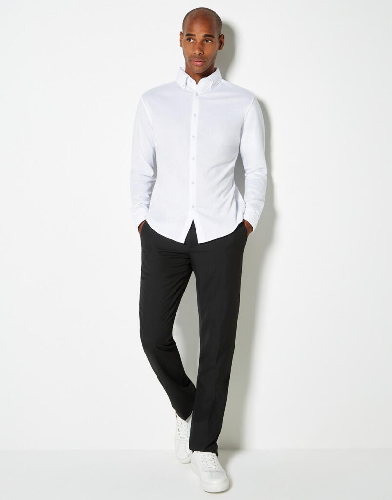 Chemise Kustom Kit Tailored Fit Superwash® 60º Pique blanc