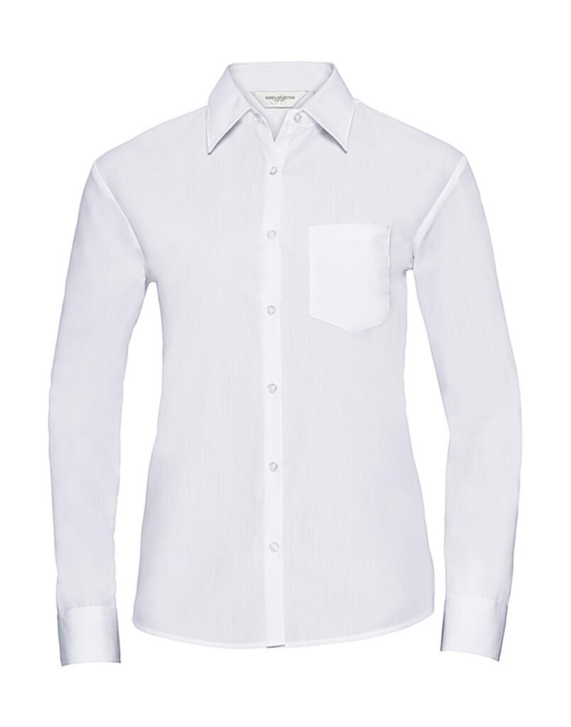 Chemise Russell Collection Ladies' LS Poplin blanc