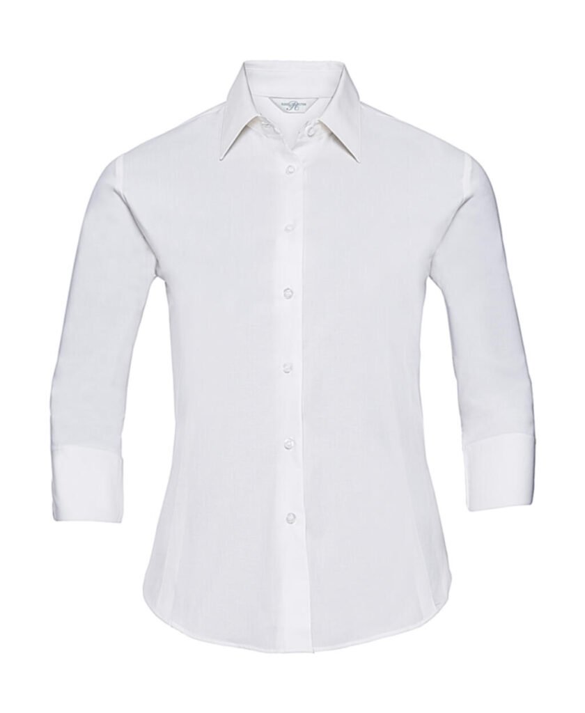 Russell Collection Fitted Blouse 3 Sleeves blanc