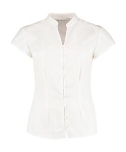 Tailored Fit Mandarin Collar Blouse SSL