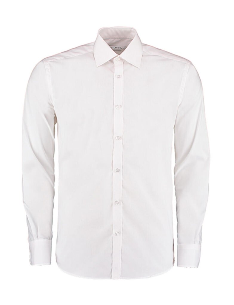 Chemise Kustom Kit Slim Fit Business LS blanc