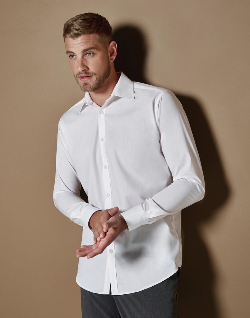 Chemise Kustom Kit Slim Fit Business LS blanc