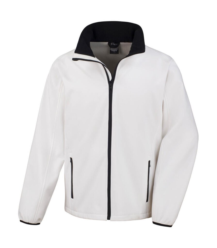 Veste Result Core Printable Softshell blanc / noir