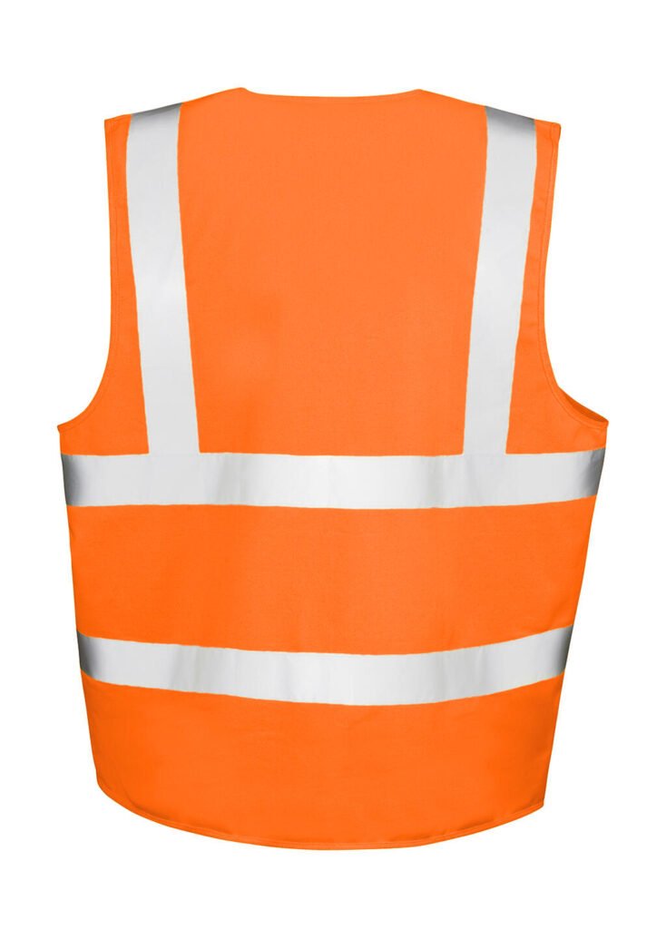 Haut de travail Result Recycled Zip I.D. Recycled Safety Tabard orange fluo