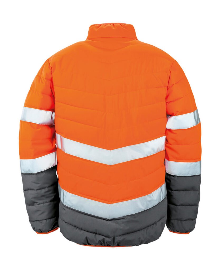 Veste de travail Result Safe-Guard Soft Padded Safety orange fluo / gris