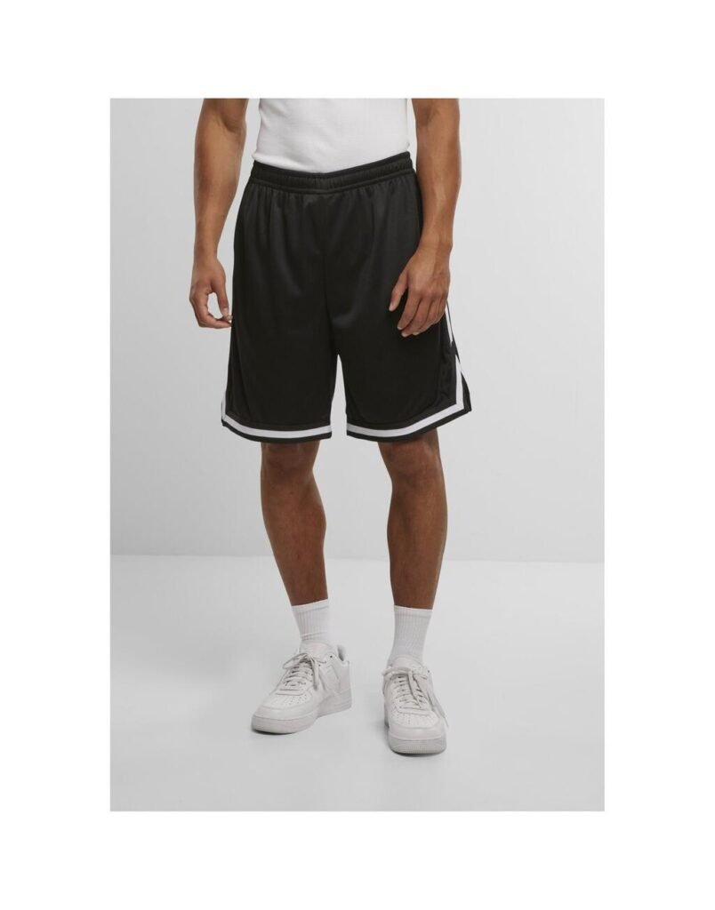 Pantalon Build Your Brand Two-tone Mesh Shorts noir / noir / blanc