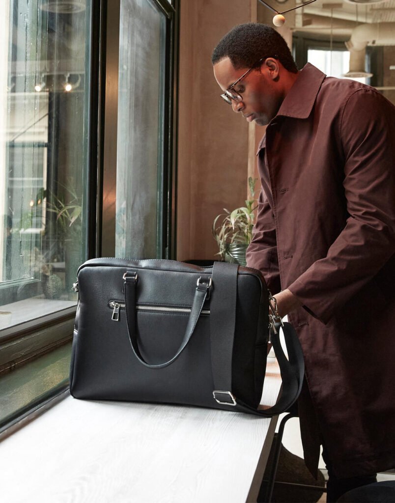 Sac Quadra Tailored Luxe Briefcase noir