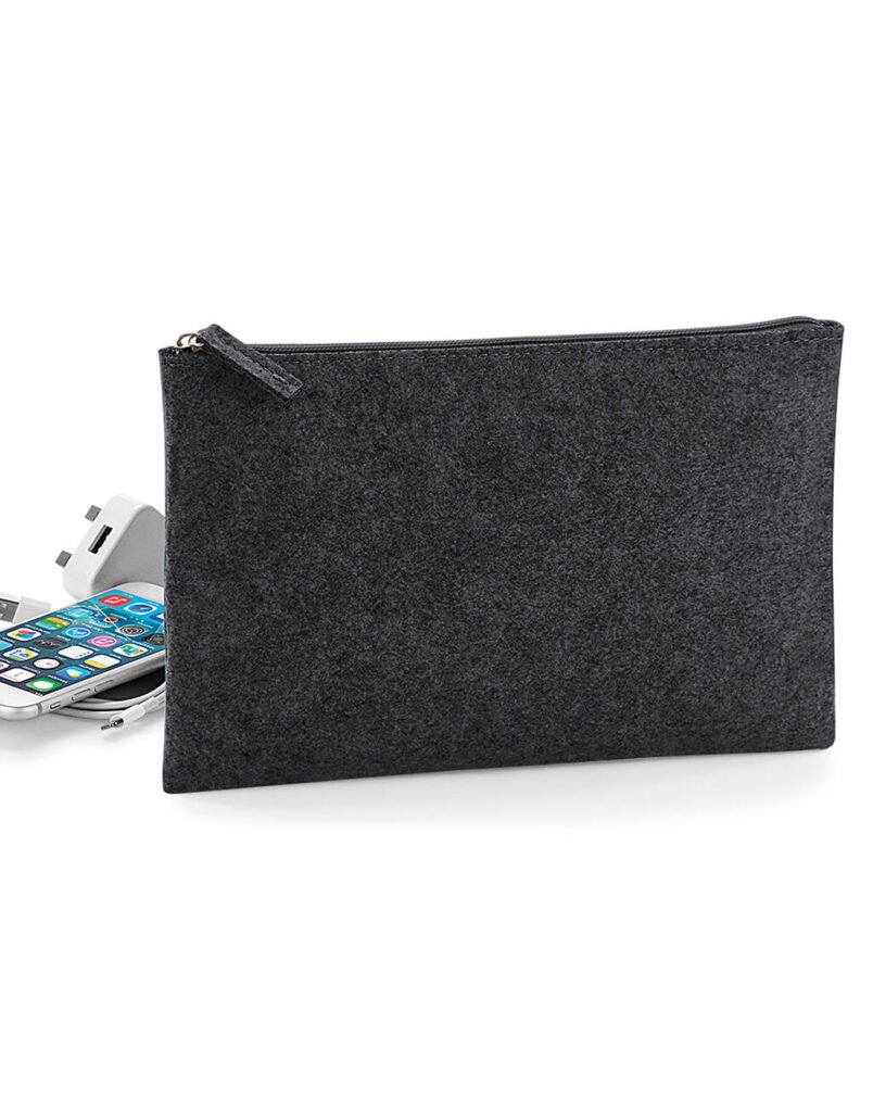 Pochette Bagbase Felt Accessory Pouch anthracite chiné