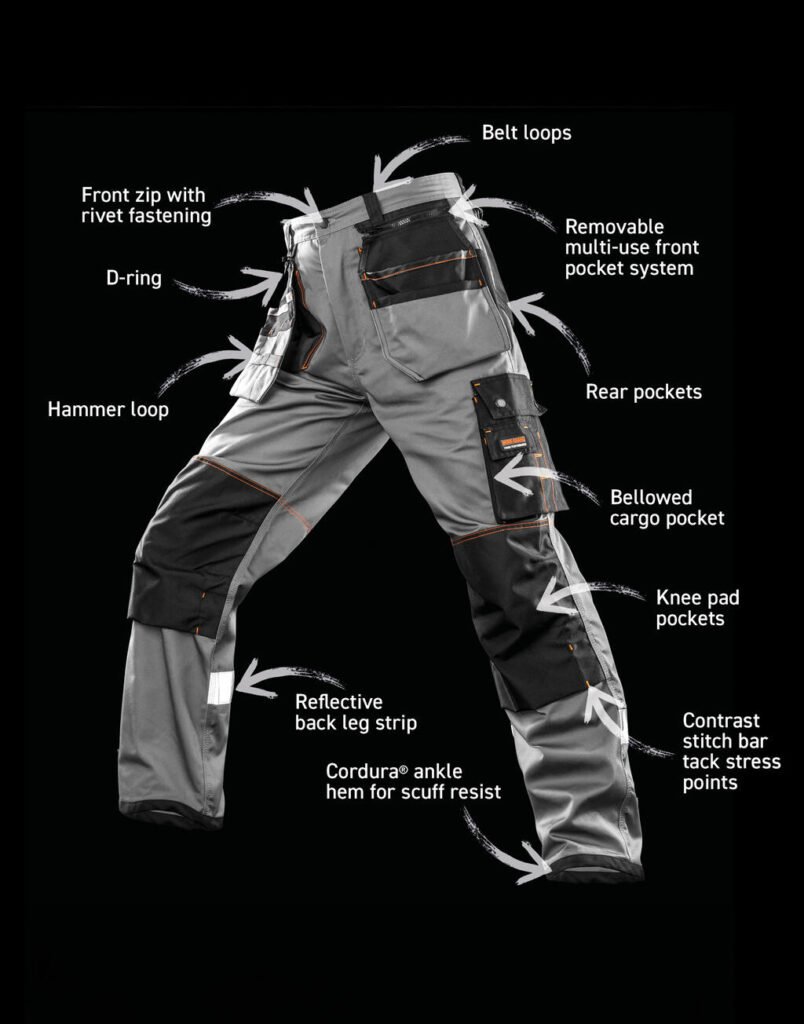 Pantalon de travail Result Work-Guard X-OVER Heavy Trouser gris / noir