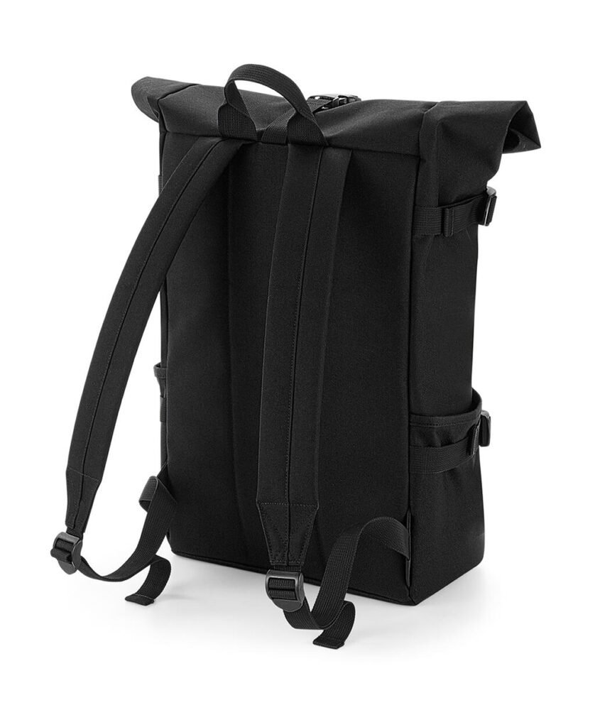 Sac Bagbase Block Roll-Top Backpack noir / noir