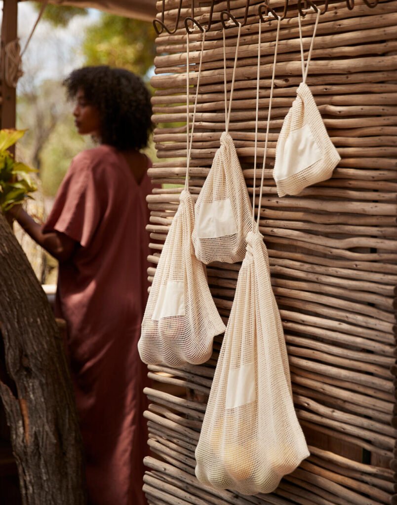 Sac Westford Mill Organic Cotton Mesh Sacks naturel