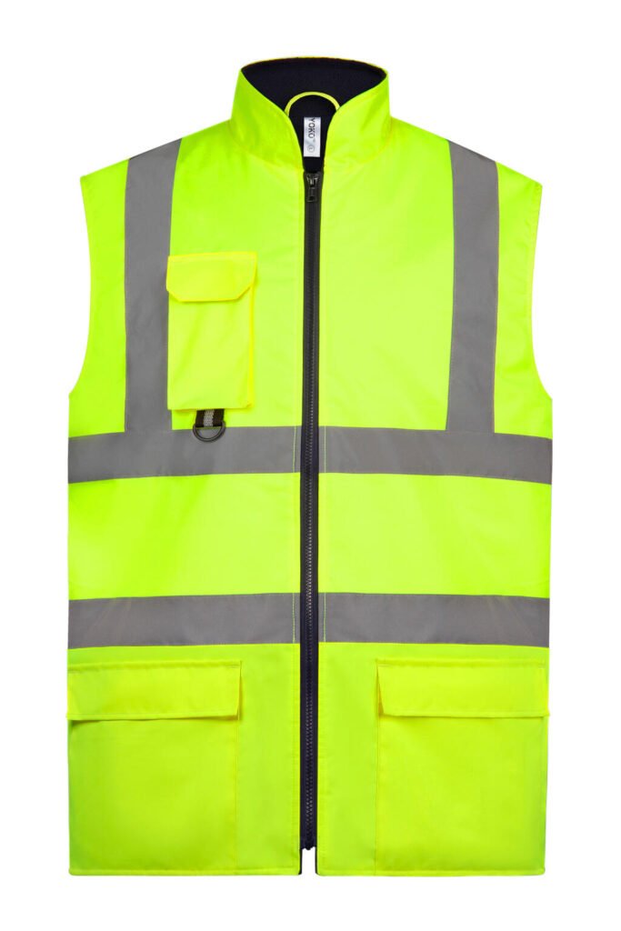 Vêtement haute visibilité Yoko Fluo Bodywarmer jaune fluo