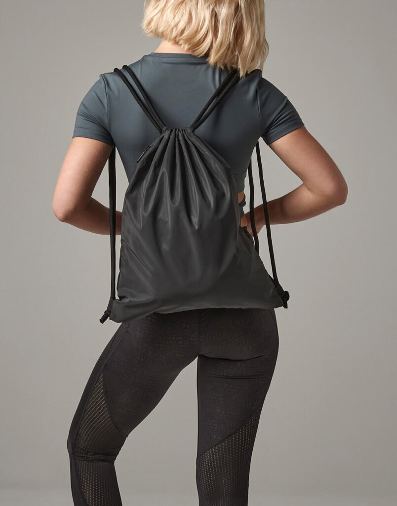 Vêtement haute visibilité Bagbase Reflective Gymsac black reflective