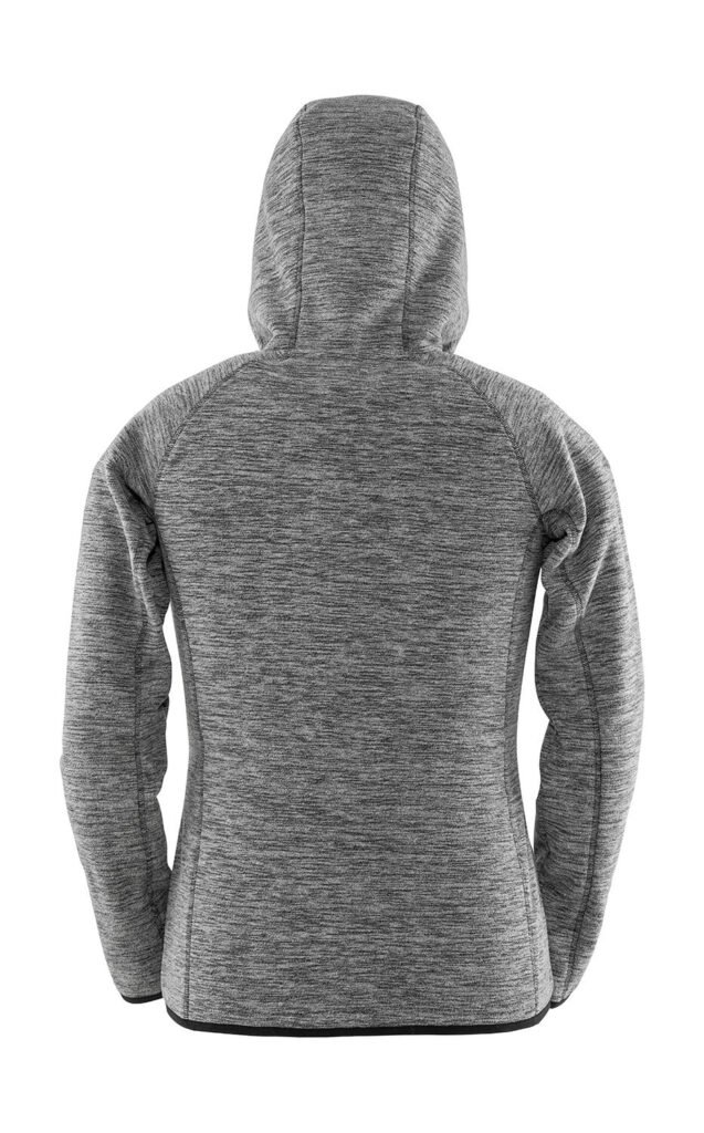Haut de sport Spiro Microfleece Hoodi gris chiné / noir